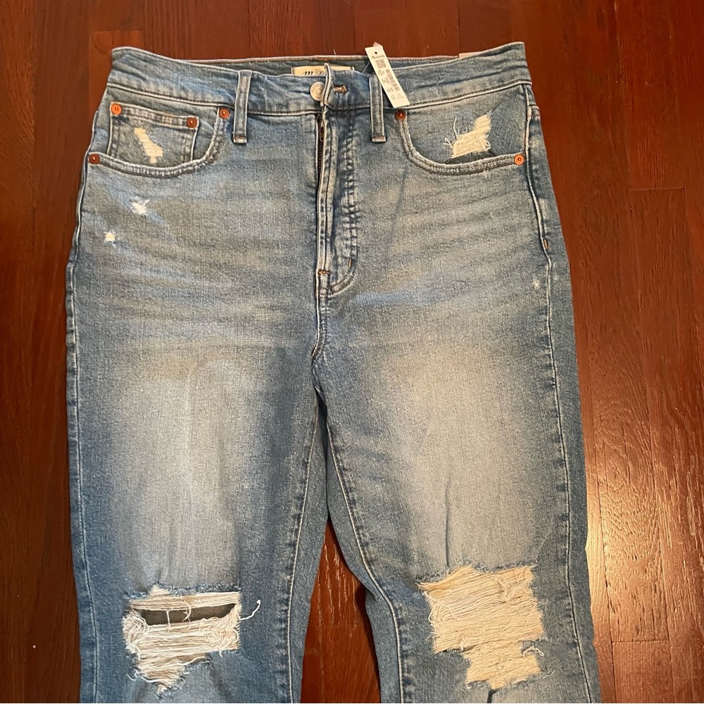 NWT Madewell Perfect Vintage Jeans Distressed Size 28 (size 6) - Picture 3 of 5